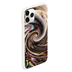 Чехол iPhone 11 Pro матовый Картина-абстракция Ураган, цвет: 3D-белый — фото 2