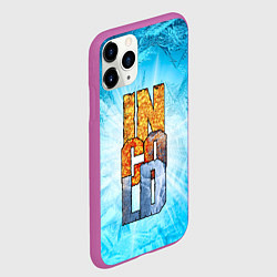 Чехол iPhone 11 Pro матовый IN COLD logo with blue ice, цвет: 3D-фиолетовый — фото 2