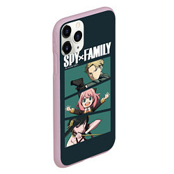 Чехол iPhone 11 Pro матовый SPY X FAMILY СЕМЬЯ ШПИОНА ЛОЙД, АНЯ, ЙОР, цвет: 3D-розовый — фото 2