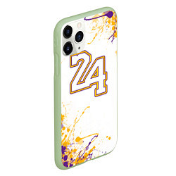 Чехол iPhone 11 Pro матовый Коби Брайант Lakers 24, цвет: 3D-салатовый — фото 2