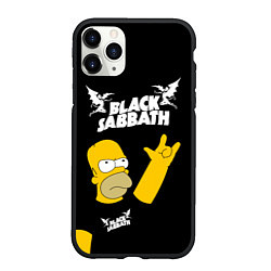 Чехол iPhone 11 Pro матовый Black Sabbath Гомер Симпсон Simpsons