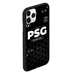 Чехол iPhone 11 Pro матовый PSG Champions Uniform, цвет: 3D-черный — фото 2