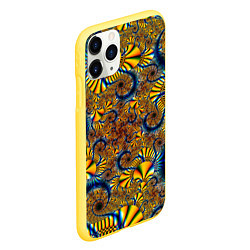 Чехол iPhone 11 Pro матовый FRACTAL COLOR PATTERN, цвет: 3D-желтый — фото 2