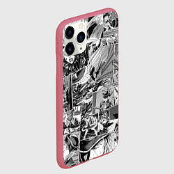 Чехол iPhone 11 Pro матовый Bloodborne comix, цвет: 3D-малиновый — фото 2