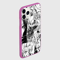 Чехол iPhone 11 Pro матовый Доктор Стоун паттерн, цвет: 3D-фиолетовый — фото 2