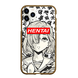 Чехол iPhone 11 Pro матовый HENTAI SCHOOL GIRL ХЕНТАЙ ШКОЛЬНИЦА