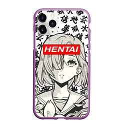 Чехол iPhone 11 Pro матовый HENTAI SCHOOL GIRL ХЕНТАЙ ШКОЛЬНИЦА