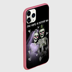 Чехол iPhone 11 Pro матовый Пока смерть не разлучит, цвет: 3D-малиновый — фото 2