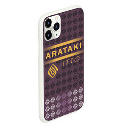 Чехол iPhone 11 Pro матовый Аратаки Итто Arataki Itto Elements Genshin Impact, цвет: 3D-белый — фото 2