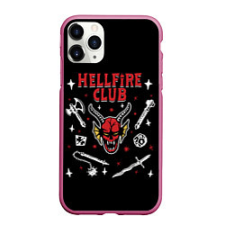 Чехол iPhone 11 Pro матовый HELLFIRE CLUB STRANGER THINGS