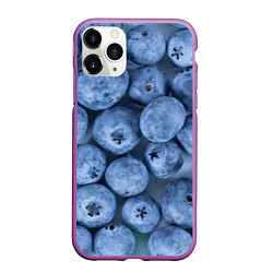 Чехол iPhone 11 Pro матовый Голубика - фон, цвет: 3D-фиолетовый