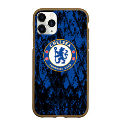 Чехол iPhone 11 Pro матовый CHELSEA F ЧЕЛСИ LOGO, цвет: 3D-коричневый