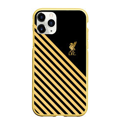 Чехол iPhone 11 Pro матовый Liverpool ливерпуль полосы