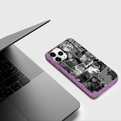 Чехол iPhone 11 Pro матовый The last of us comix, цвет: 3D-фиолетовый — фото 2