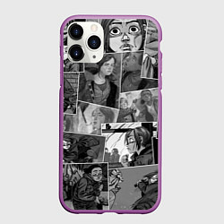 Чехол iPhone 11 Pro матовый The last of us comix, цвет: 3D-фиолетовый