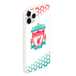 Чехол iPhone 11 Pro матовый Liverpool соты, цвет: 3D-белый — фото 2