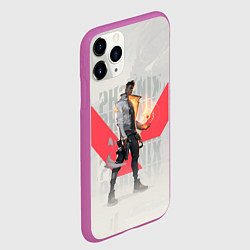 Чехол iPhone 11 Pro матовый PHOENIX VALORANT, цвет: 3D-фиолетовый — фото 2
