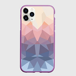 Чехол iPhone 11 Pro матовый Полигональная свежесть 2022