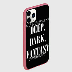 Чехол iPhone 11 Pro матовый Глубокие темные фантазии Иероглифы, цвет: 3D-малиновый — фото 2