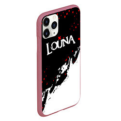 Чехол iPhone 11 Pro матовый Louna band - лоуна, цвет: 3D-малиновый — фото 2