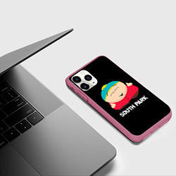 Чехол iPhone 11 Pro матовый Южный парк - Эрик Eric танцует, цвет: 3D-малиновый — фото 2