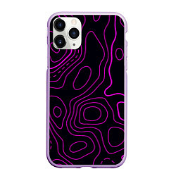 Чехол iPhone 11 Pro матовый THE ILLUSION OF PURPLE LINES, цвет: 3D-сиреневый