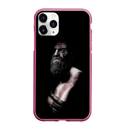 Чехол iPhone 11 Pro матовый Кратос Kratos, цвет: 3D-малиновый