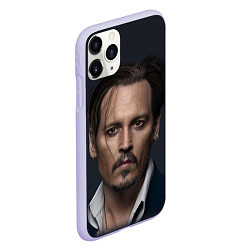 Чехол iPhone 11 Pro матовый Джонни Депп Johnny Depp, цвет: 3D-светло-сиреневый — фото 2