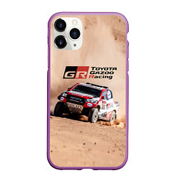 Чехол iPhone 11 Pro матовый Toyota Gazoo Racing Desert Rally, цвет: 3D-фиолетовый