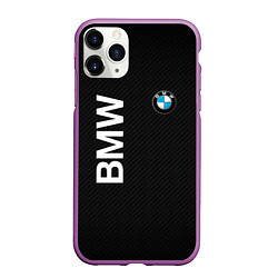 Чехол iPhone 11 Pro матовый Bmw КОРБОНОВЫЕ ПОЛОСЫ