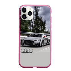 Чехол iPhone 11 Pro матовый Ауди на скоростном шоссе Audi on the expressway