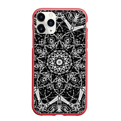 Чехол iPhone 11 Pro матовый Hard Lace, цвет: 3D-красный