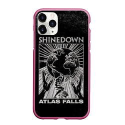 Чехол iPhone 11 Pro матовый Atlas Falls - Shinedown, цвет: 3D-малиновый