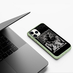 Чехол iPhone 11 Pro матовый Atlas Falls - Shinedown, цвет: 3D-салатовый — фото 2