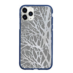 Чехол iPhone 11 Pro матовый Сomposition of branches Композиция из веток, цвет: 3D-тёмно-синий