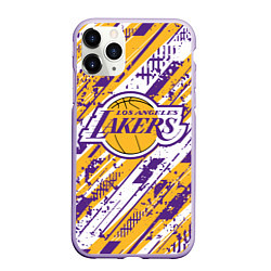 Чехол iPhone 11 Pro матовый LAKERS ЛОС-АНДЖЕЛЕС ЛЕЙКЕРС