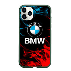 Чехол iPhone 11 Pro матовый Bmw Огонь, цвет: 3D-темно-зеленый