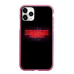 Чехол iPhone 11 Pro матовый С логотипом Stranger Things