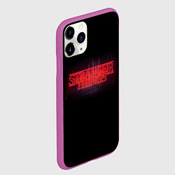 Чехол iPhone 11 Pro матовый С логотипом Stranger Things, цвет: 3D-фиолетовый — фото 2