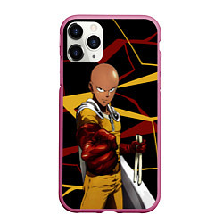 Чехол iPhone 11 Pro матовый One Punch Man - Сайтама-аниме