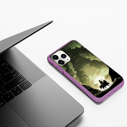 Чехол iPhone 11 Pro матовый Всадник против гиганта, цвет: 3D-фиолетовый — фото 2