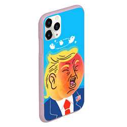 Чехол iPhone 11 Pro матовый Дональд Трамп и Твиттер, цвет: 3D-розовый — фото 2