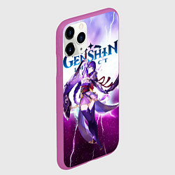 Чехол iPhone 11 Pro матовый Райден Сёгун Raiden Shogun Genshin impact, цвет: 3D-фиолетовый — фото 2