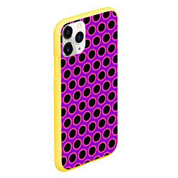 Чехол iPhone 11 Pro матовый Розовые круги, цвет: 3D-желтый — фото 2