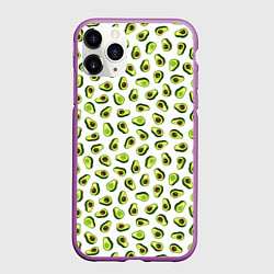 Чехол iPhone 11 Pro матовый Смешное авокадо на белом фоне