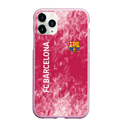 Чехол iPhone 11 Pro матовый Barcelona Пламя, цвет: 3D-розовый