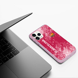 Чехол iPhone 11 Pro матовый Barcelona Пламя, цвет: 3D-розовый — фото 2