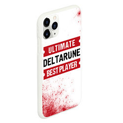 Чехол iPhone 11 Pro матовый Deltarune: красные таблички Best Player и Ultimate, цвет: 3D-белый — фото 2