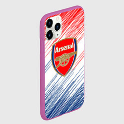 Чехол iPhone 11 Pro матовый Арсенал arsenal logo, цвет: 3D-фиолетовый — фото 2