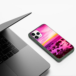 Чехол iPhone 11 Pro матовый Just a sunset, цвет: 3D-темно-зеленый — фото 2